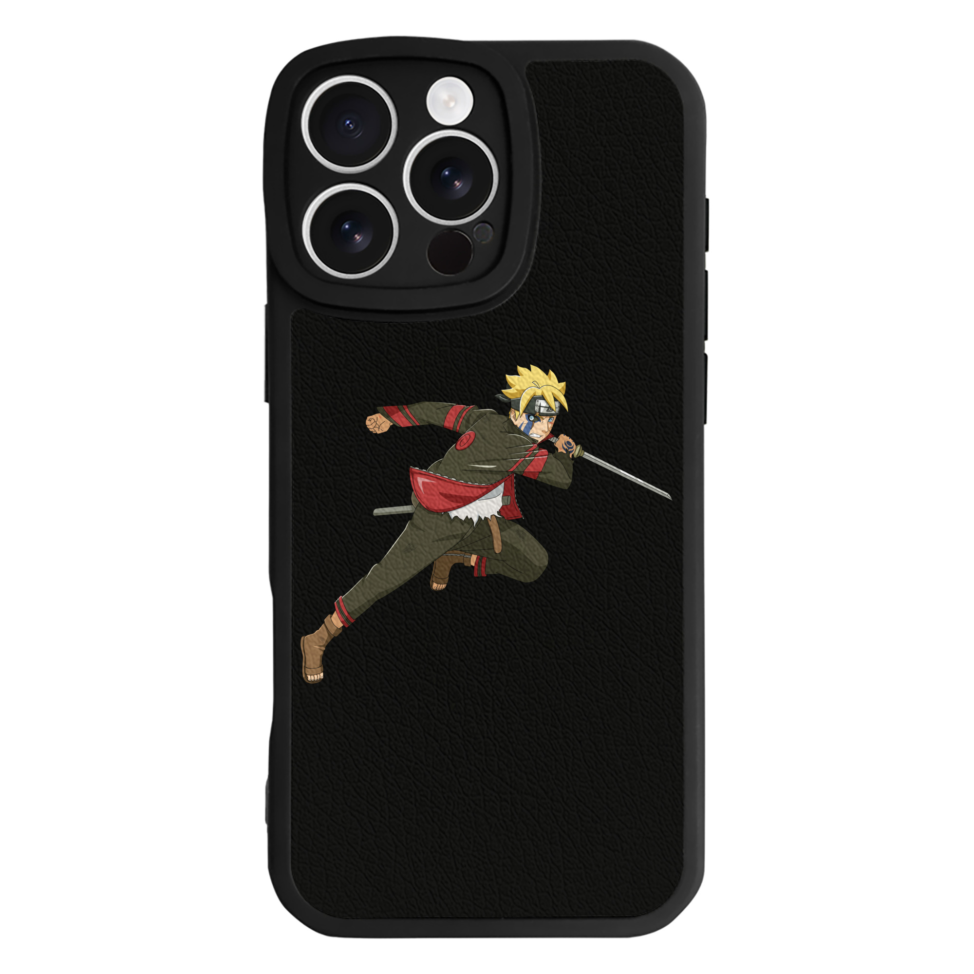 （画像用） NARUTO -ナルト- うずまき ボルト Uzumaki Boruto 【iPhone 16シリーズ対応】シリコンスマホケース（レザー調） 材質：シリコン